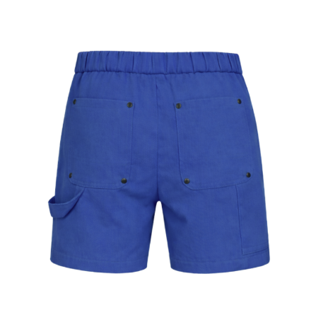 shorts denim pocket - royal blue