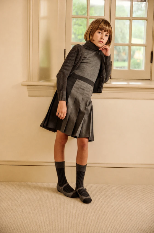 skirt pleated - grey