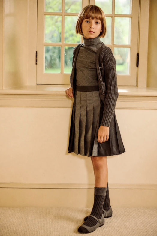 skirt pleated - grey