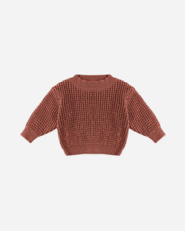 set outfit chunky knit sweater and pants - cranberry