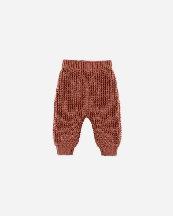 set outfit chunky knit sweater and pants - cranberry