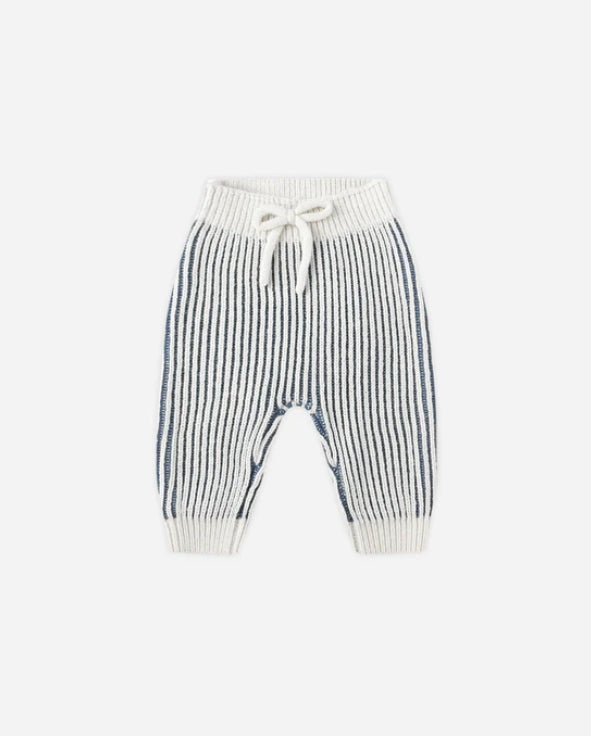 set outfit striped knit sweater and pants - ocean