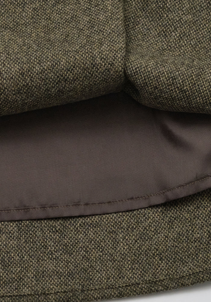 skirt mixed wool gathered - khaki gray