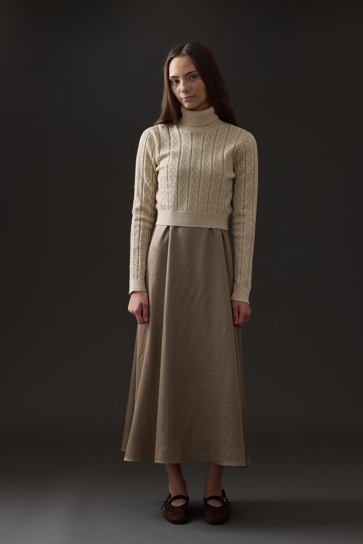 top l/s pointelle heart turtleneck - natural