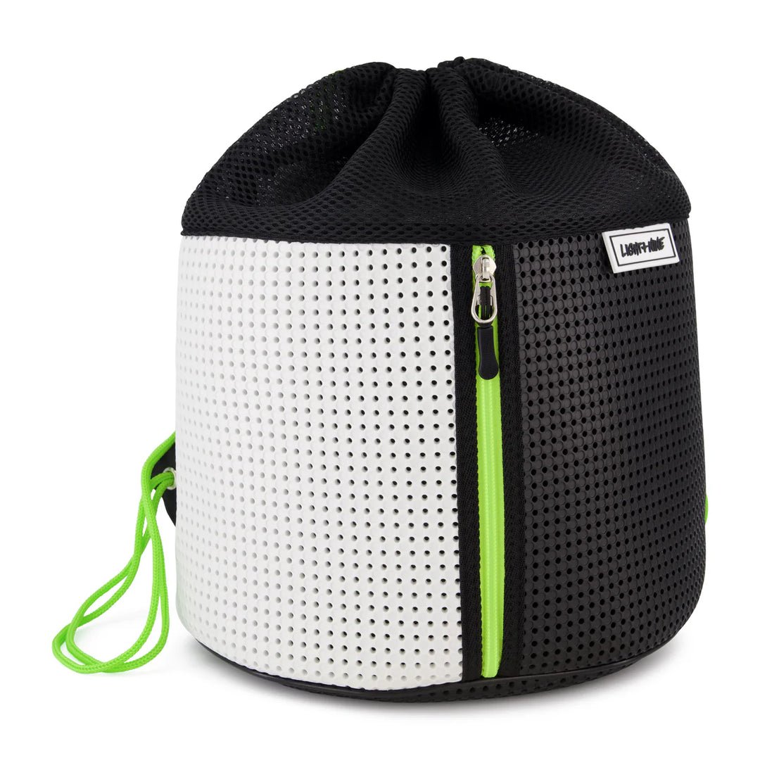 backpack drawstring zipper - neon lime