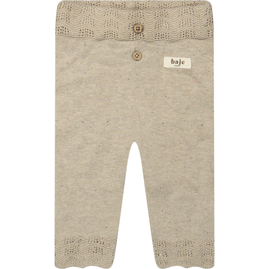 set knit knitted wrap top and pants - sand desert