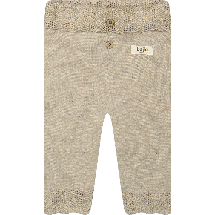 set knit knitted wrap top and pants - sand desert