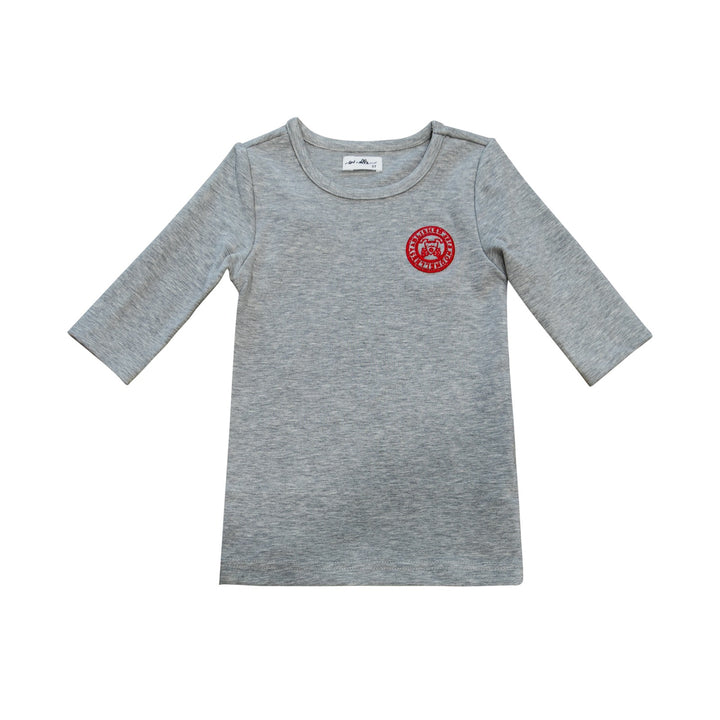 tee l/s stamp - grey
