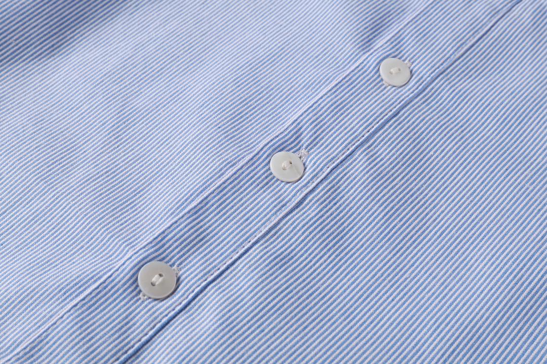 shirt s/s pinstriped - light blue