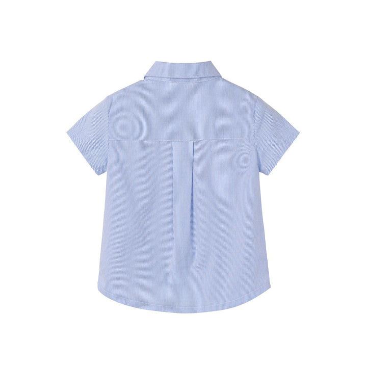 shirt s/s pinstriped - light blue