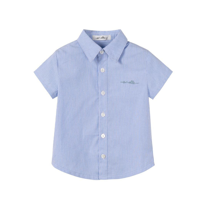 shirt s/s pinstriped - light blue