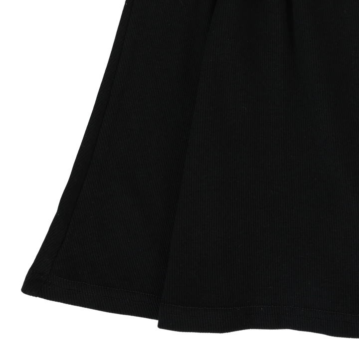 skirt ribbed - black