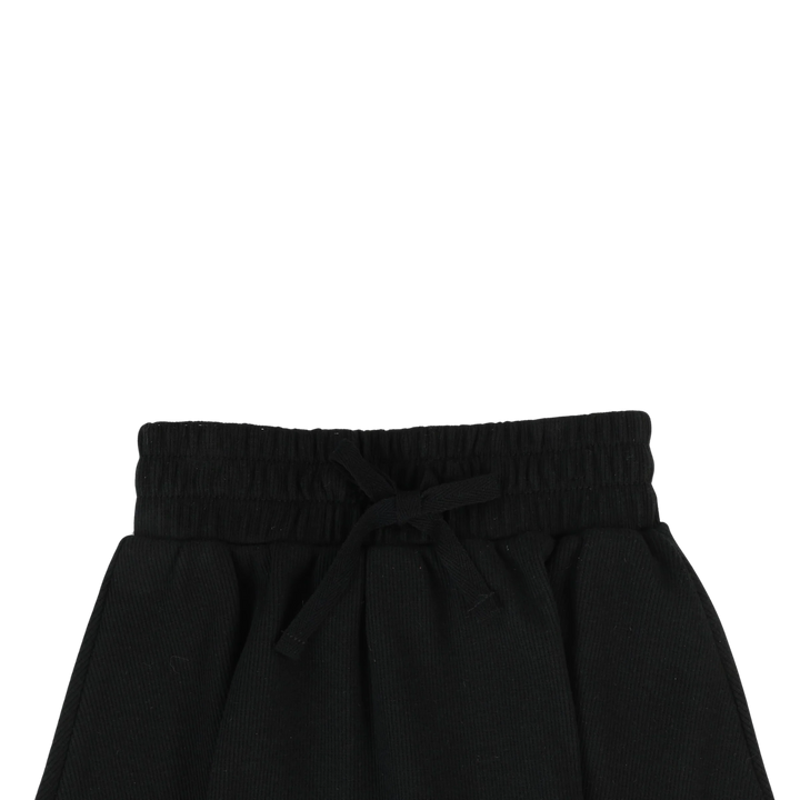 skirt ribbed - black
