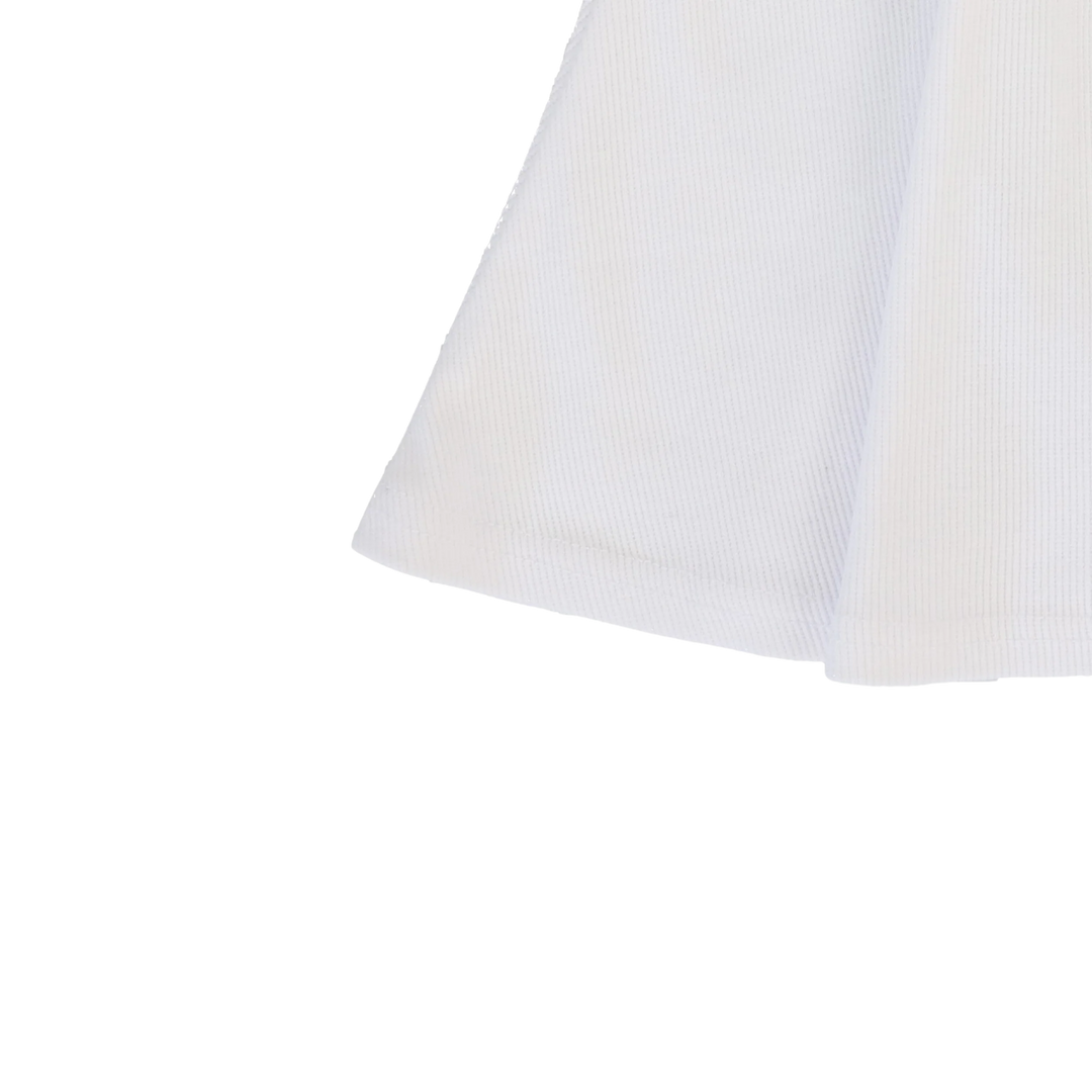 skirt ribbed - pure white