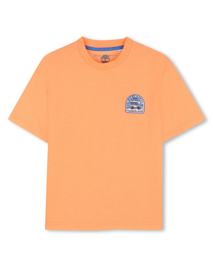tee s/s graphic logo - bright melon-42y