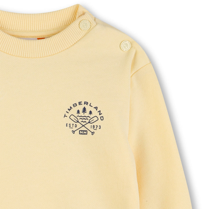 top l/s logo back sweatshirt - straw yellow-505