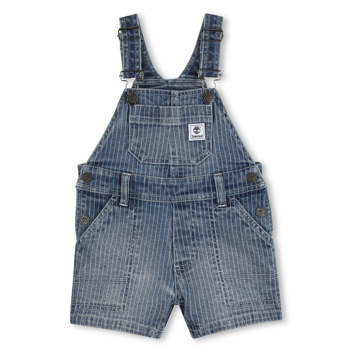 one piece striped denim overalls - denim blue-z10