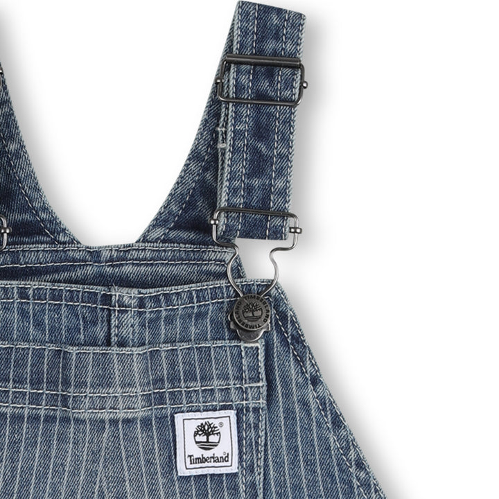 one piece striped denim overalls - denim blue-z10