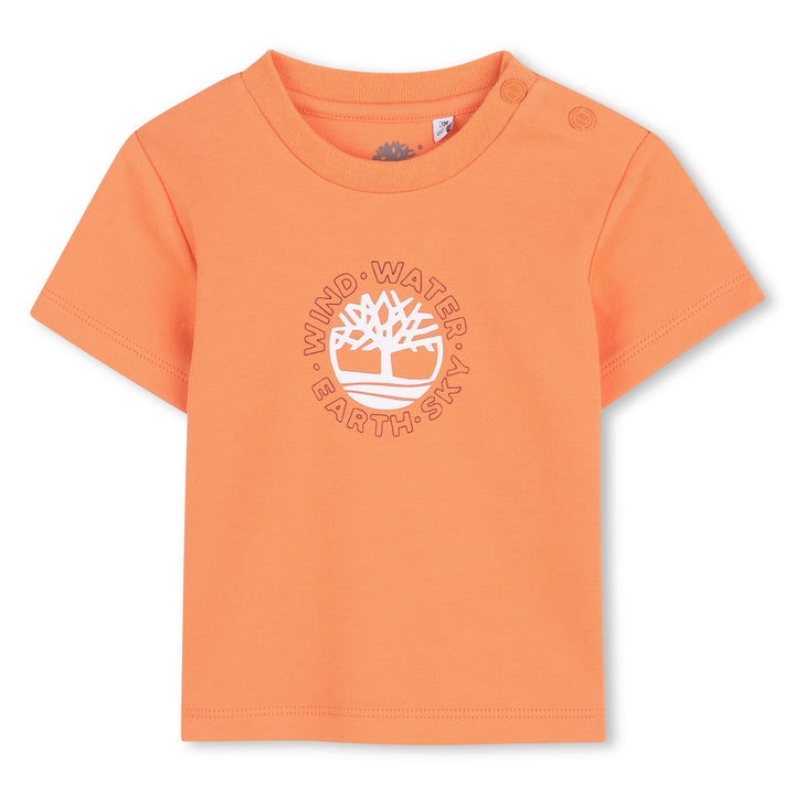 tee s/s graphic logo - bright melon-42y