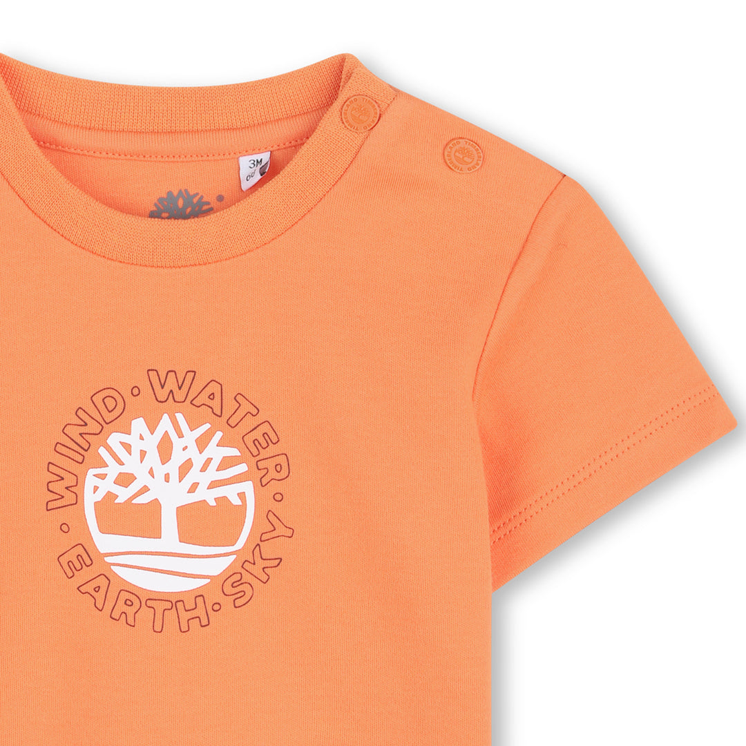 tee s/s graphic logo - bright melon-42y