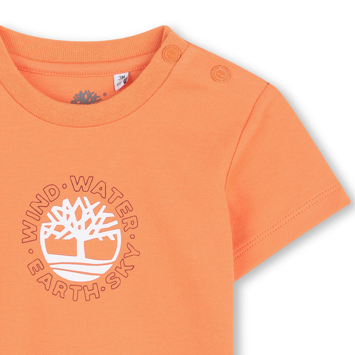 tee s/s graphic logo - bright melon-42y