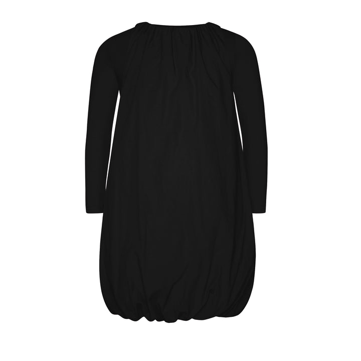 dress full bubble hem - black