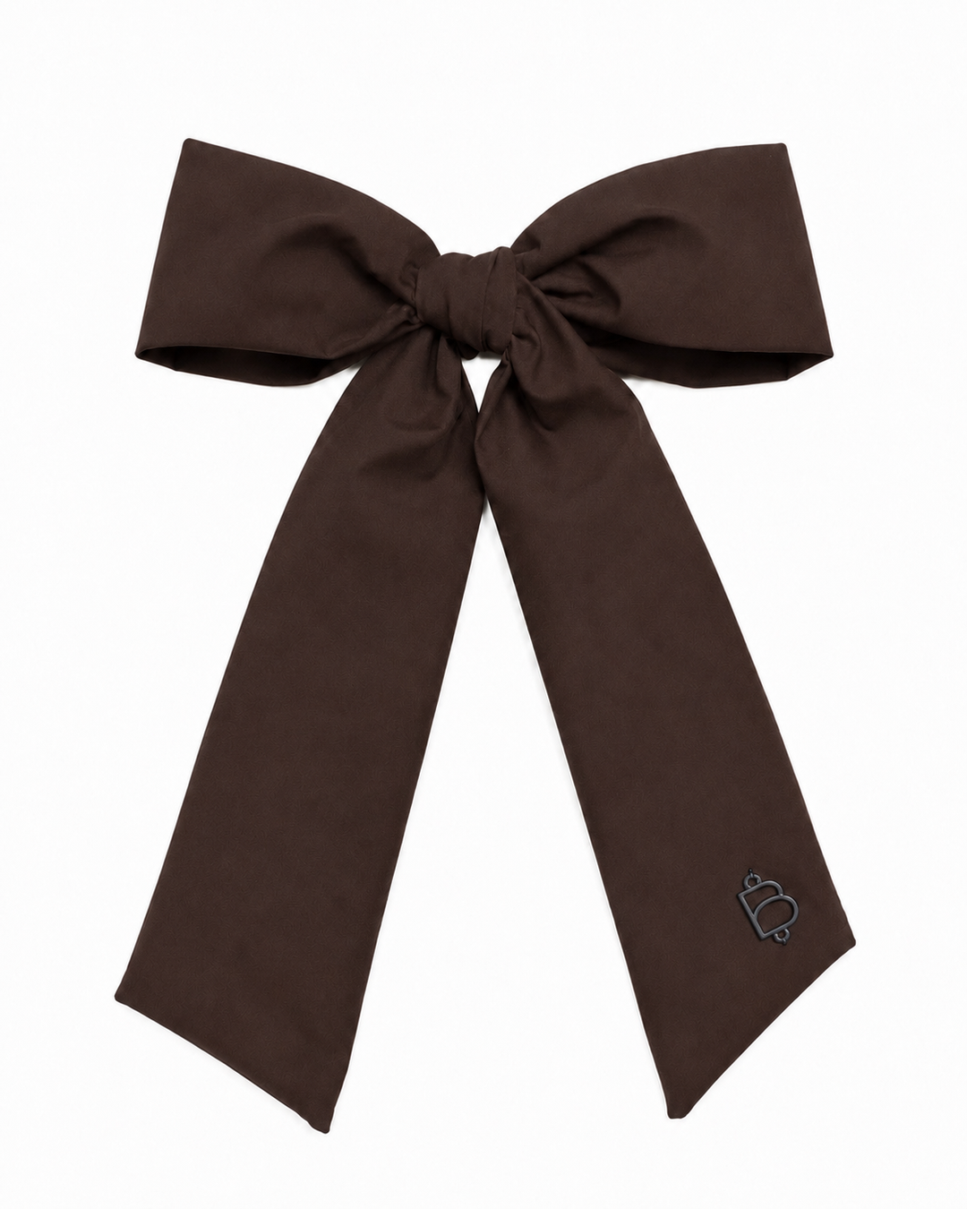 clip taffeta winter edition bow - brown
