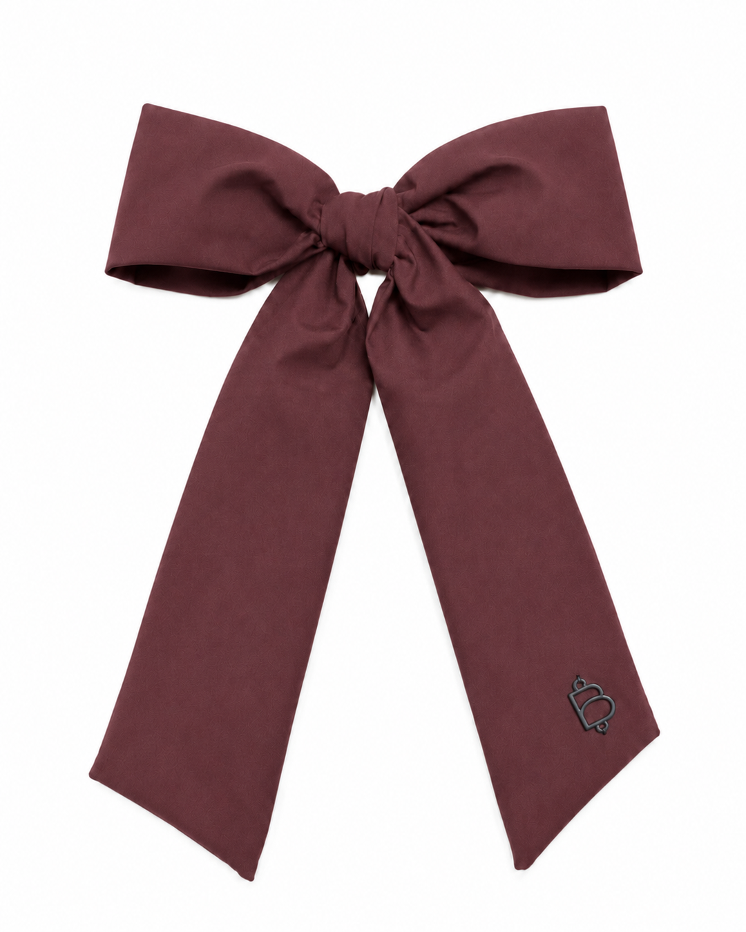 clip taffeta winter edition bow - plum