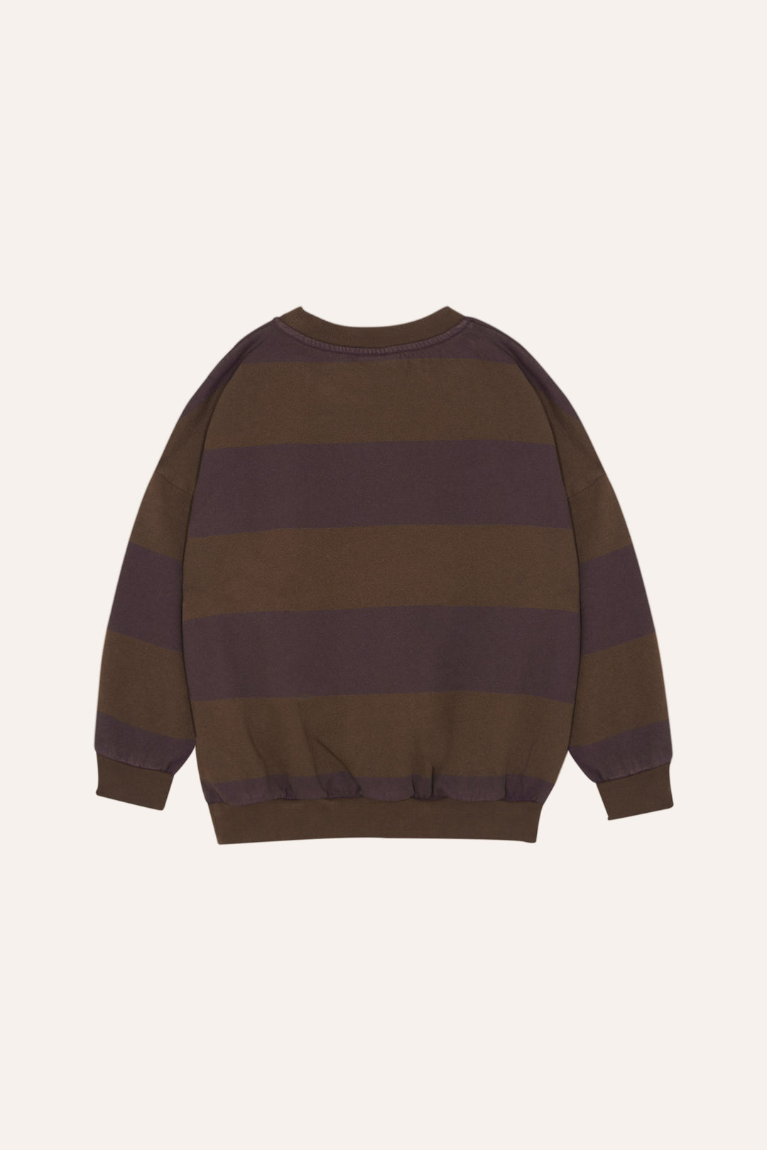 top l/s sweat stripe - brown