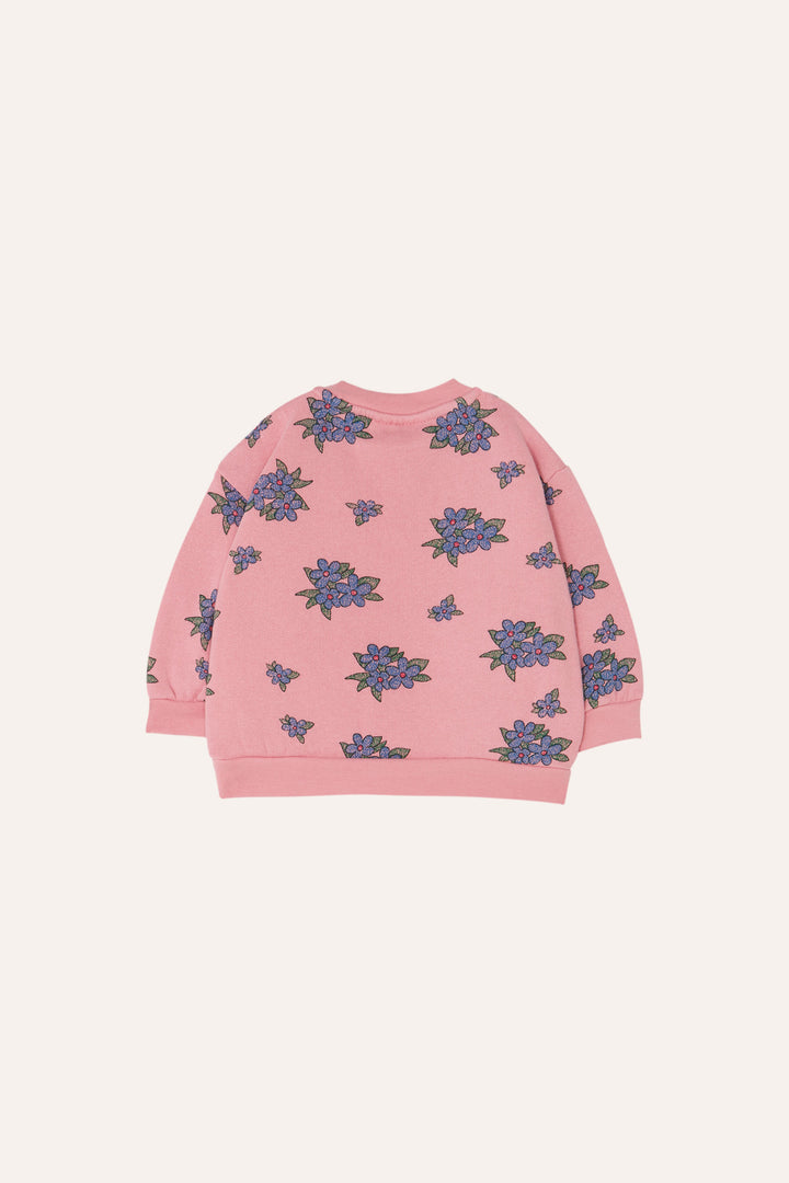 top l/s sweat flowers - pink