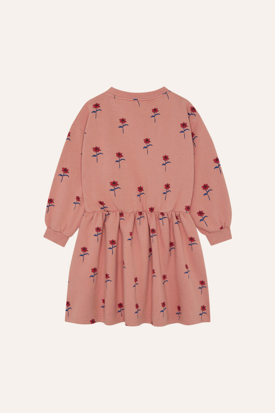 dress floral printed sweatshirt - pink