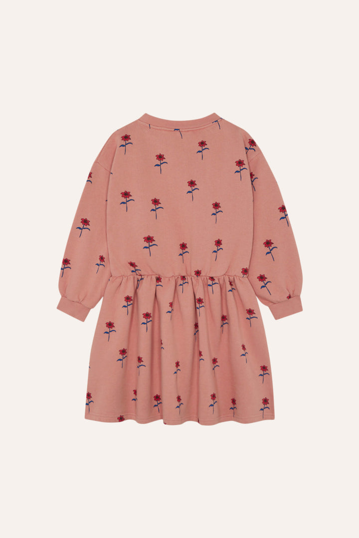 dress floral printed sweatshirt - pink