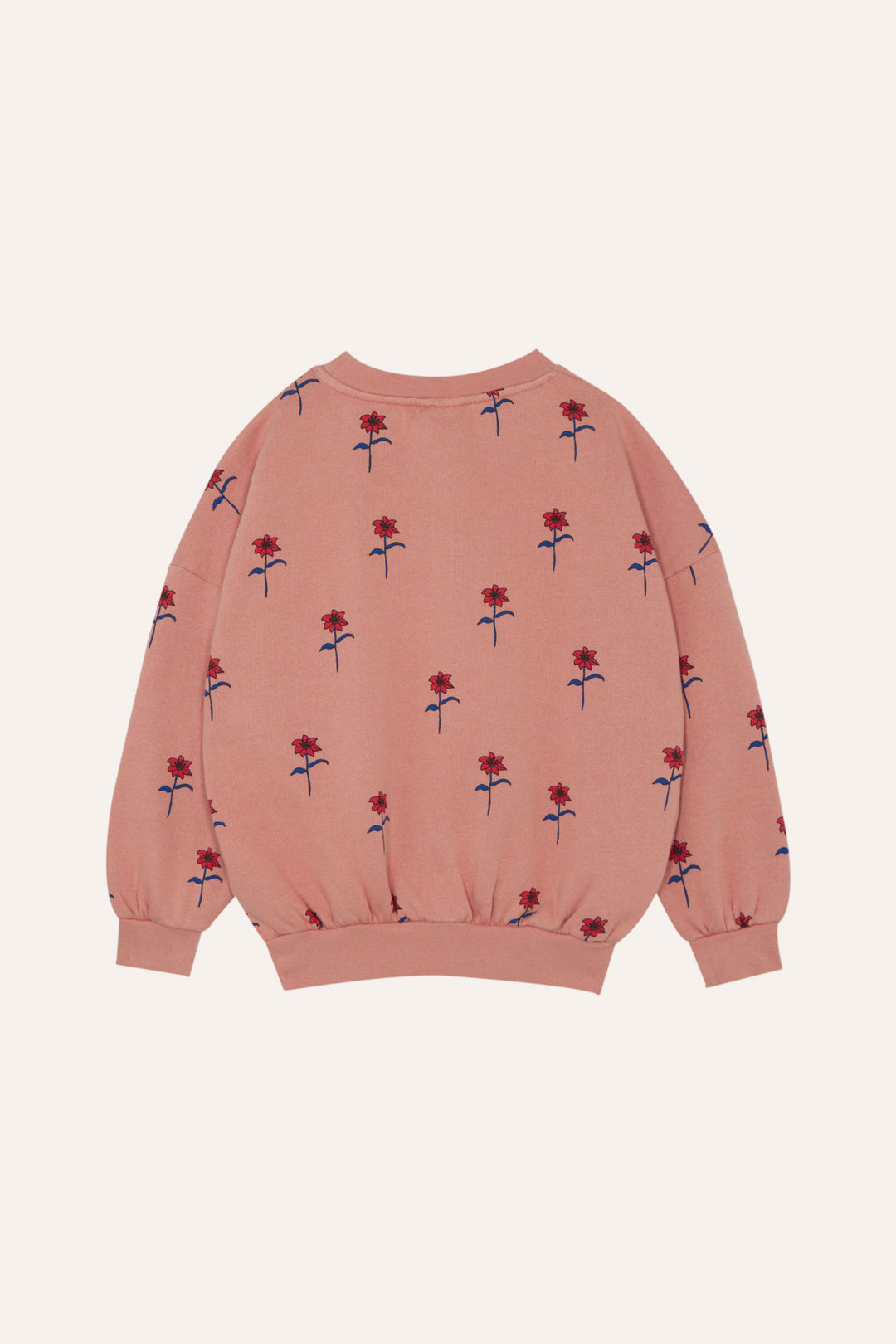 top l/s floral printed sweatshirt - pink
