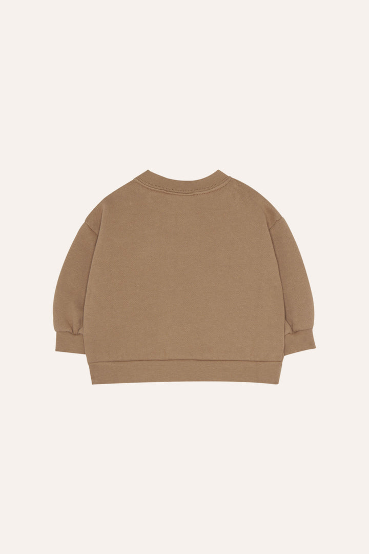 top l/s graphic logo sweatshirt - camel