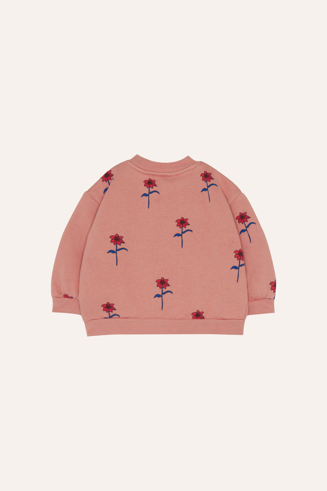 top l/s floral printed sweatshirt - pink