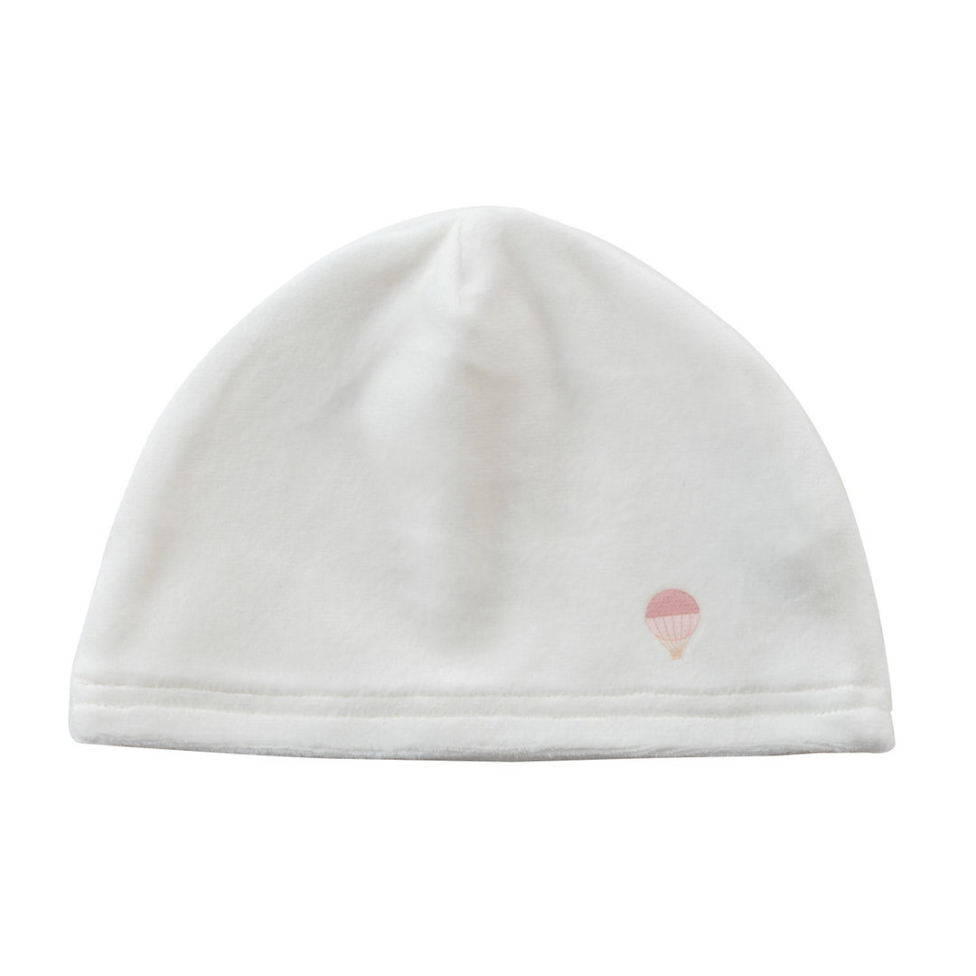 footie velour air balloons with beanie - pink