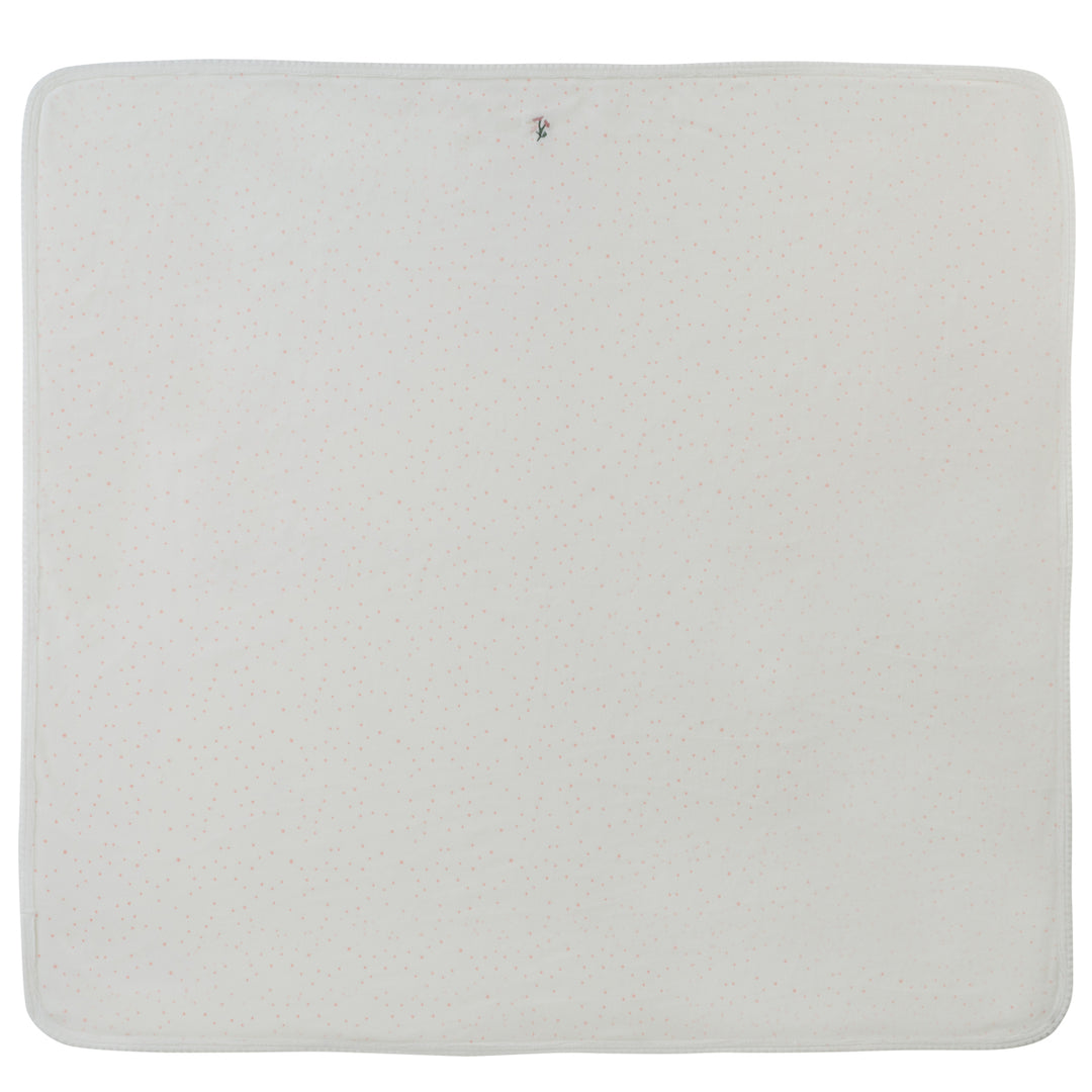 set footie velour polka dot with bonnet and blanket - pink