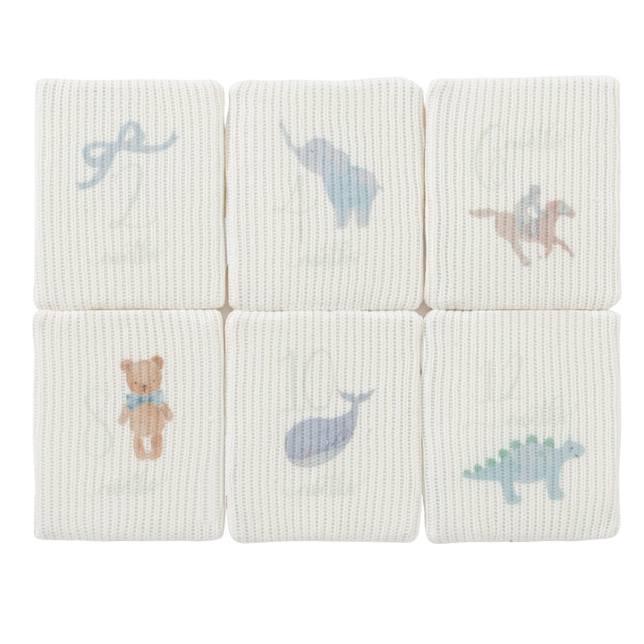 toy milestone cards - blue