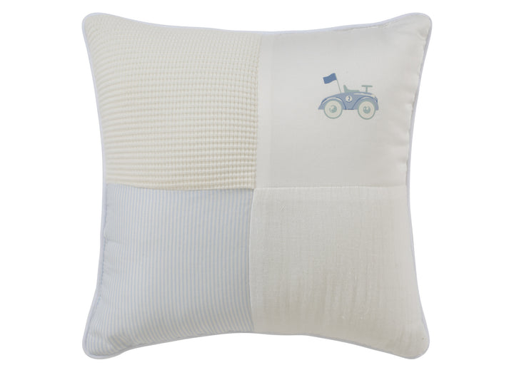 pillow striped solid - blue