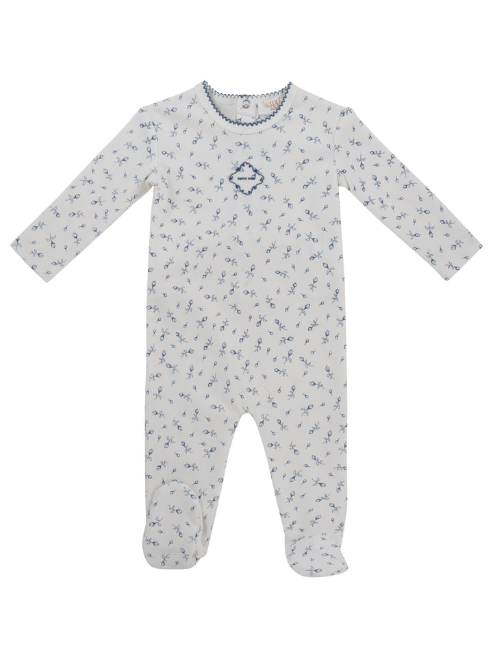 footie tulip printed - blue
