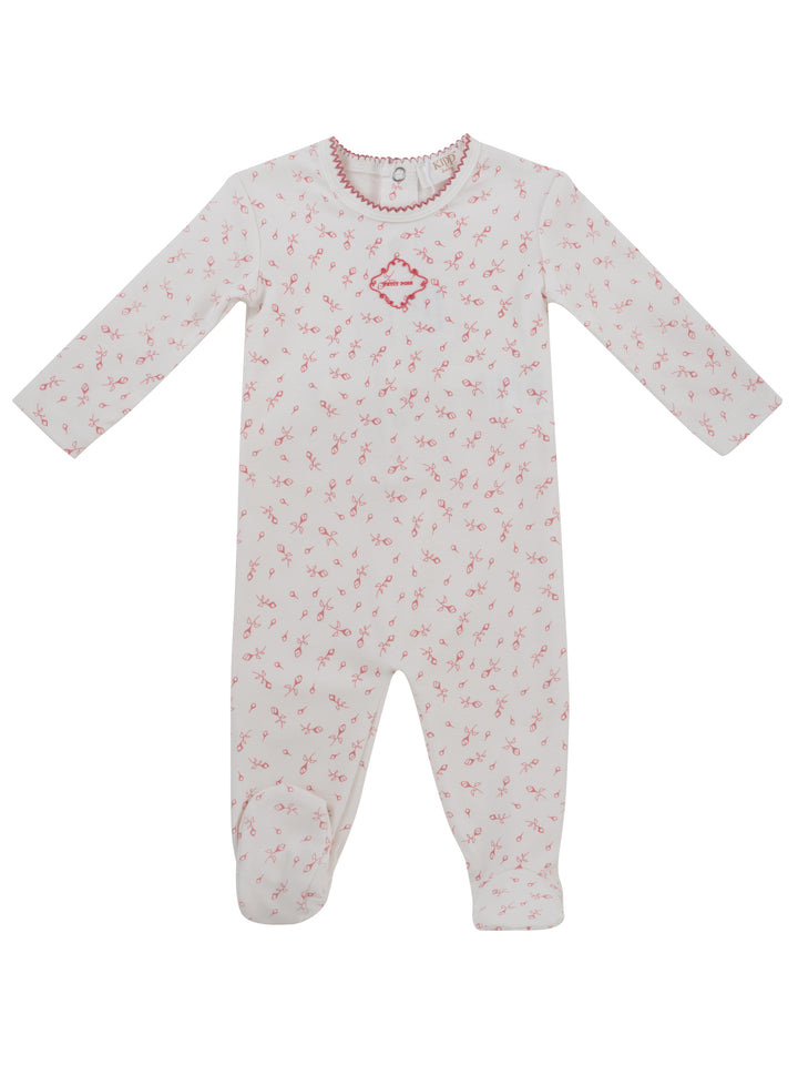 footie tulip printed - pink