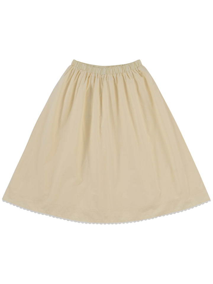 set outfit scalloped detail shirt and skirt - butter