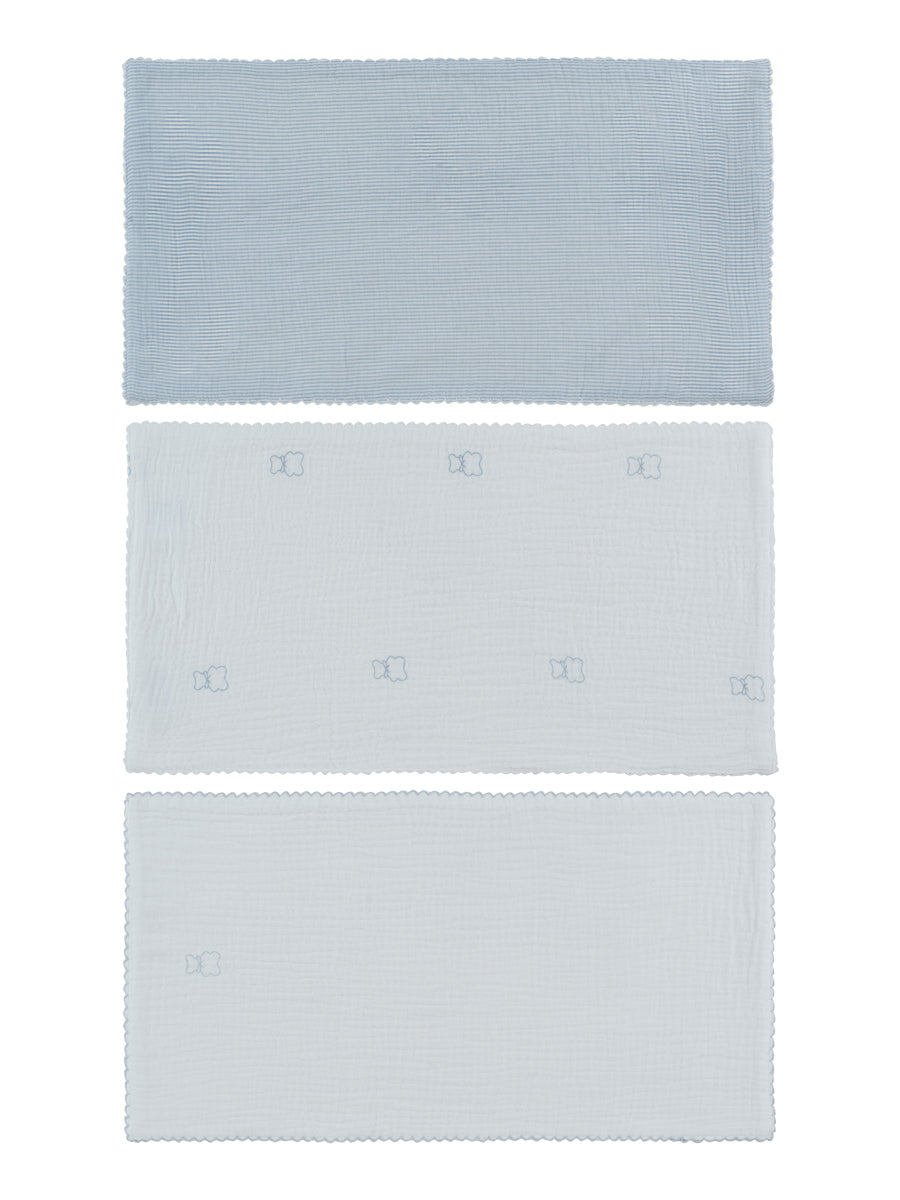 swaddle solid and printed 3 pk - white/blue