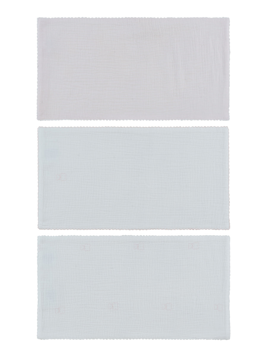 swaddle solid and printed 3 pk - white/pink