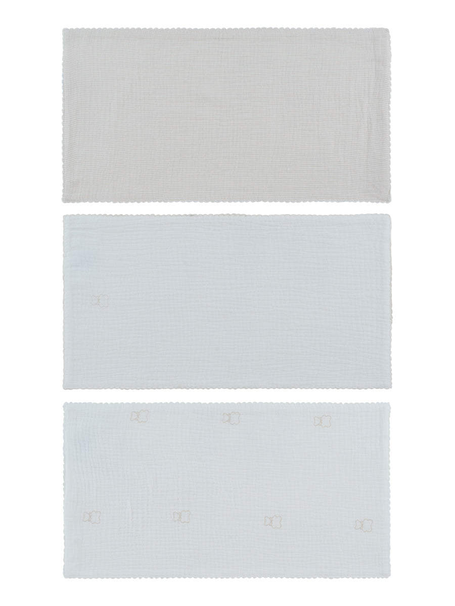 swaddle solid and printed 3 pk - white/stone