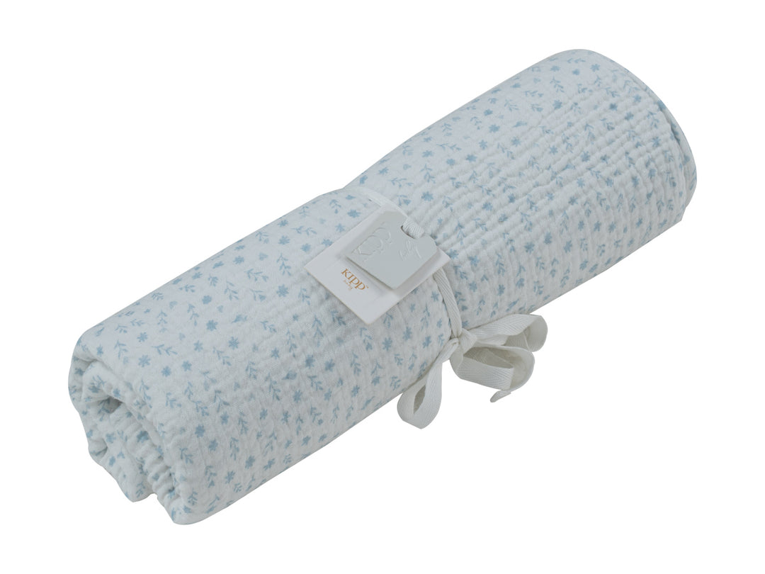 swaddle floral printed - blue