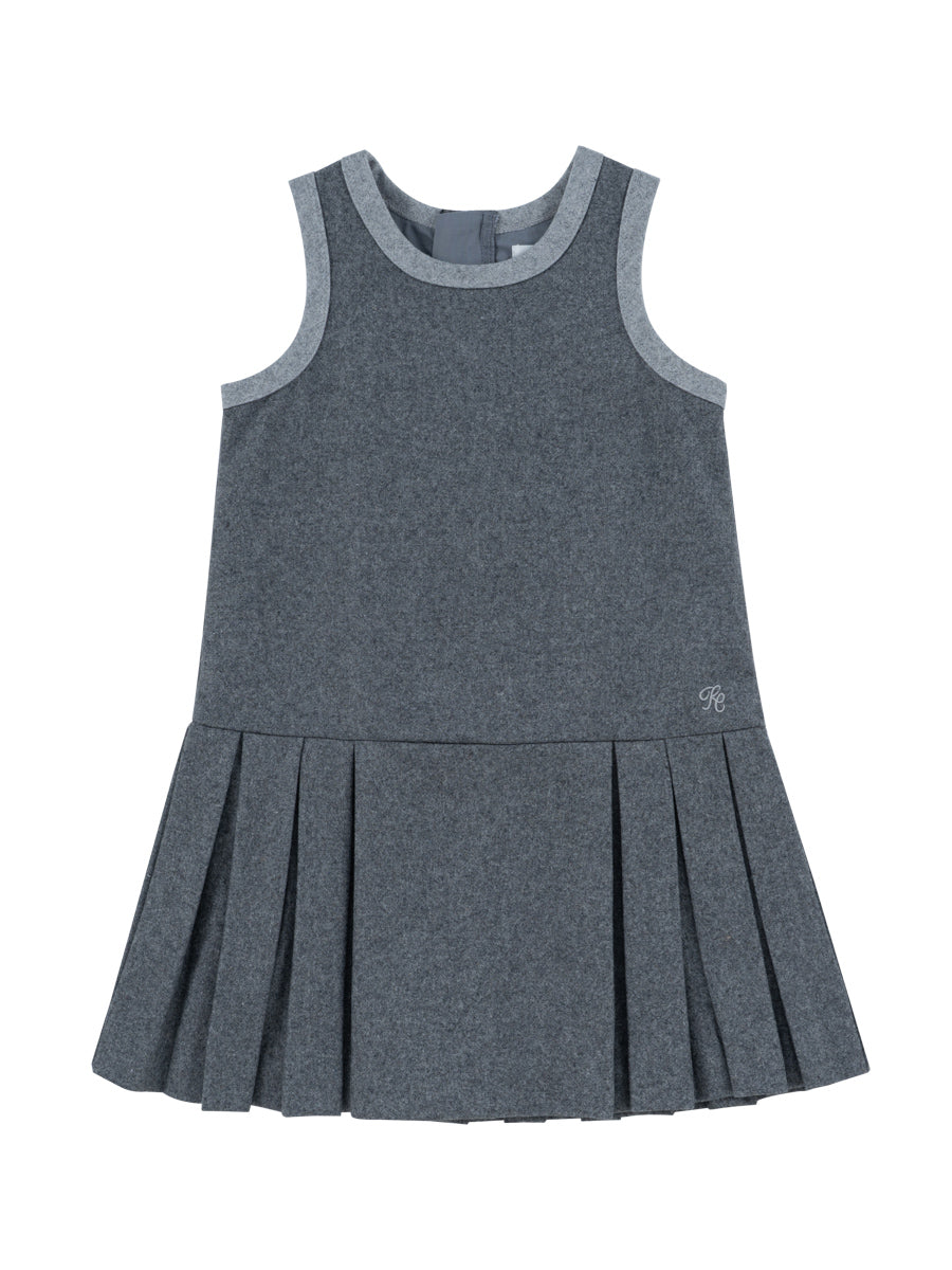 dress wool pleated jumper - grey