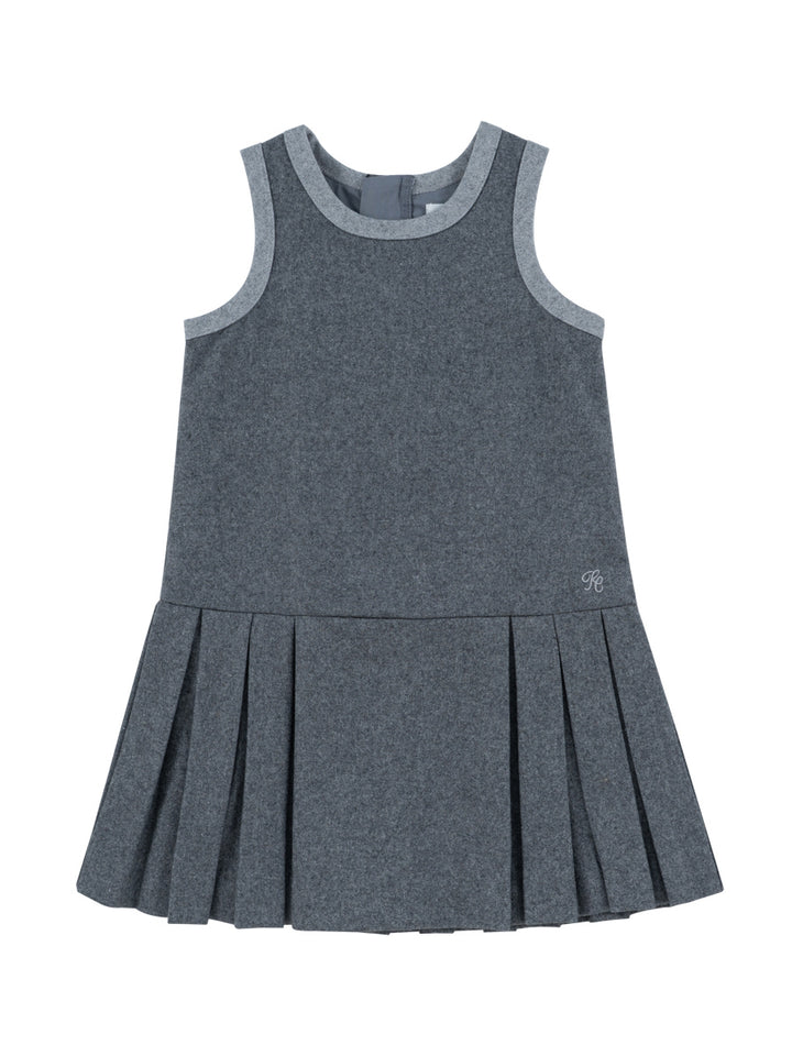 dress wool pleated jumper - grey