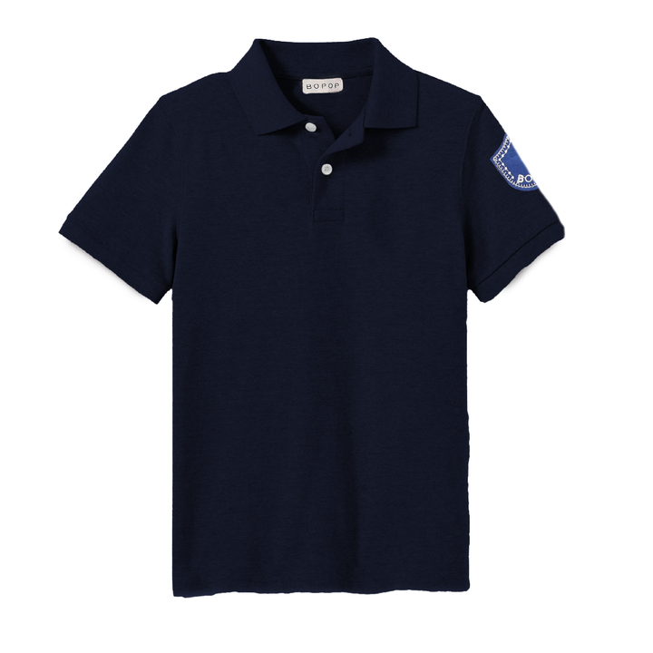 polo s/s emblem on sleeve - navy