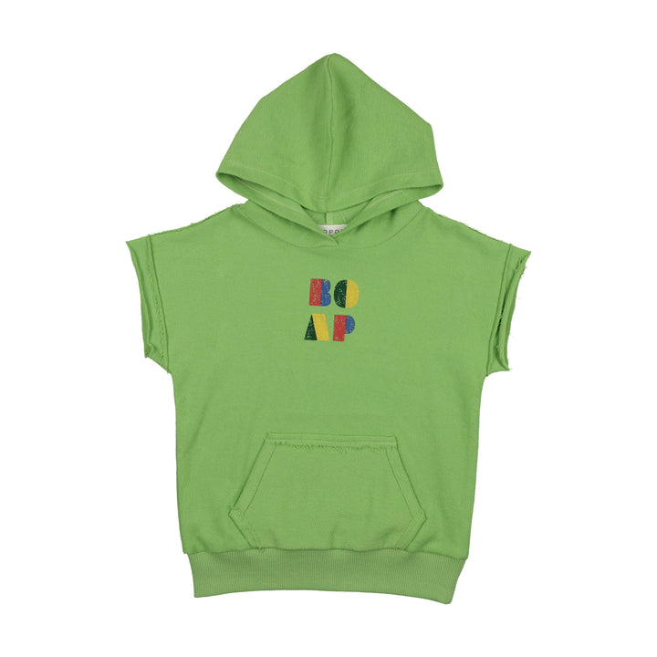 top s/s logo hooded - green